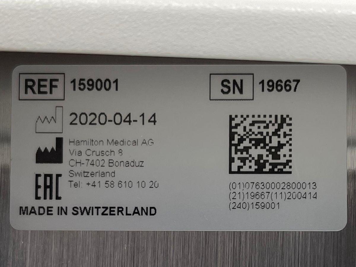 Used  Hamilton G5 Ventilator YOM: 2020 