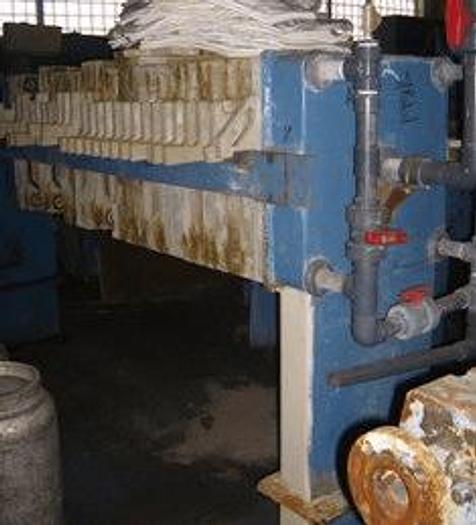 Used 8 CU. FT. JWI FILTER PRESS – POLYPRO. – 630 MM – C.G.R.