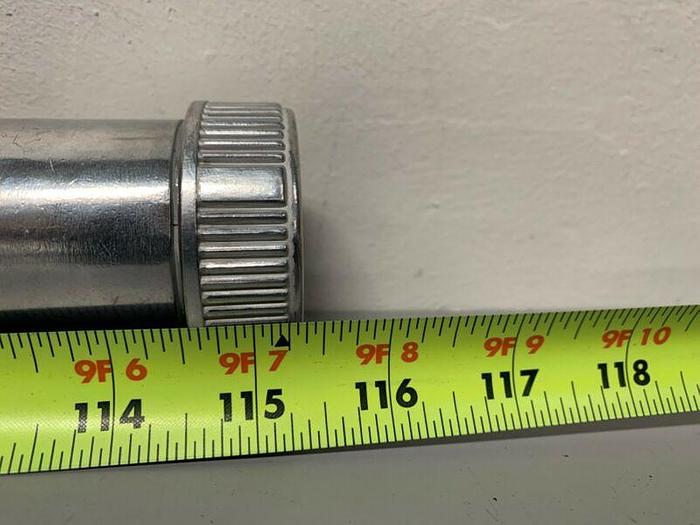 Used TigerFlex WE 15 Flexible Handling Hose 115" w/ 1.5" & 2" Compression Fittings