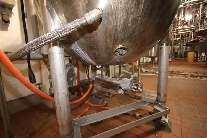 Used LEE 300 GAL. SINGLE AGITATION & SCRAPE JACKETED STEAM KETTLE, #300A55, (STOCK #802C).