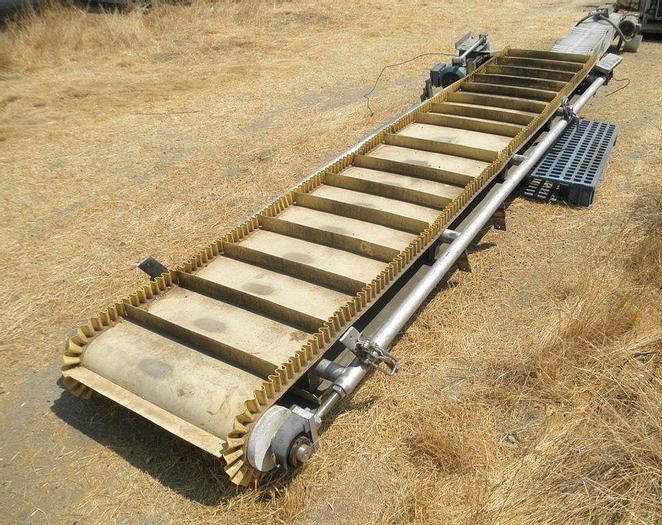 Used Conveyor, Belt, 24" x 12', S/st, Cleated, 1.5 HPConveyor, Belt, 24" x 12', S/st, Cleated, 1.5 HP #S741278