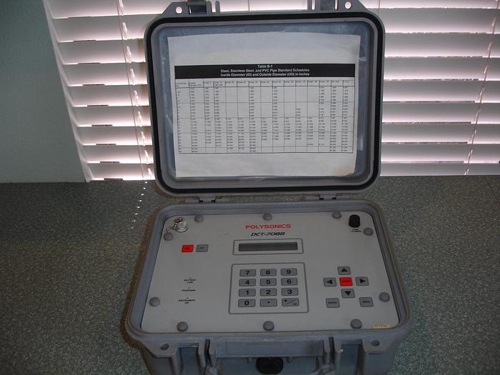 Used Peek Polysonics DCT7088 Portable Digital Transit Time Flow Meter