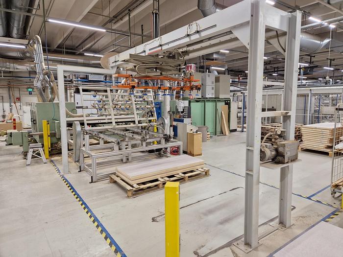 Used GABBIANI Double end Tenoner Line, T Modul