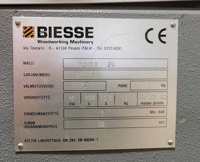 Used CNC machining centre Biesse Rover 20