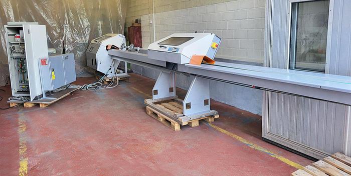 Used PAUL MKL11 CNC full optimisation cross-cut saw line