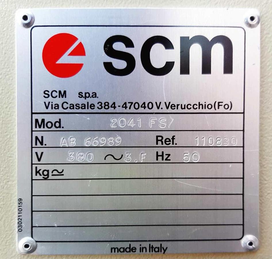 Used SCM 2041 FS Planer and Thicknesser