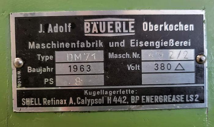 Used Bäuerle DM71 Thicknesser