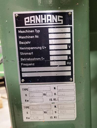 Used Panhans format table saw type 684 E 