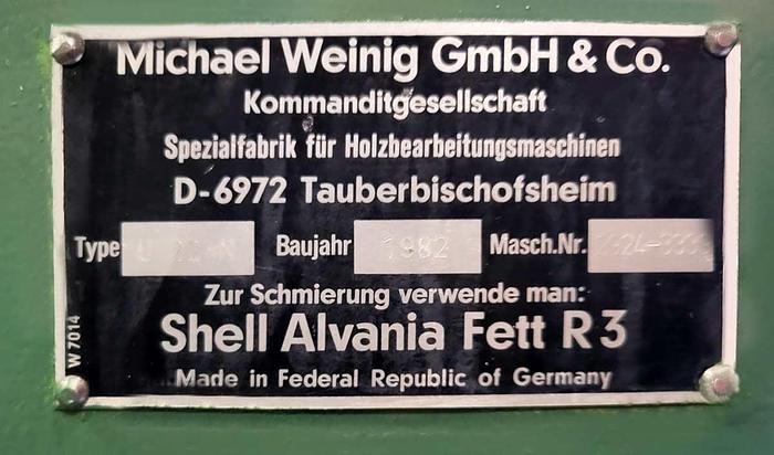 Used WEINIG planer / Moulder machine UNIMAT U22 N 6 spindles