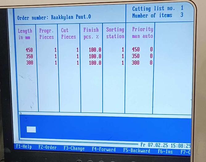 Used PAUL MKL11 CNC full optimisation cross-cut saw line