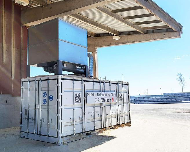 Used Mobile Briquetting plant C.F Nielsen BP 5510 automatic