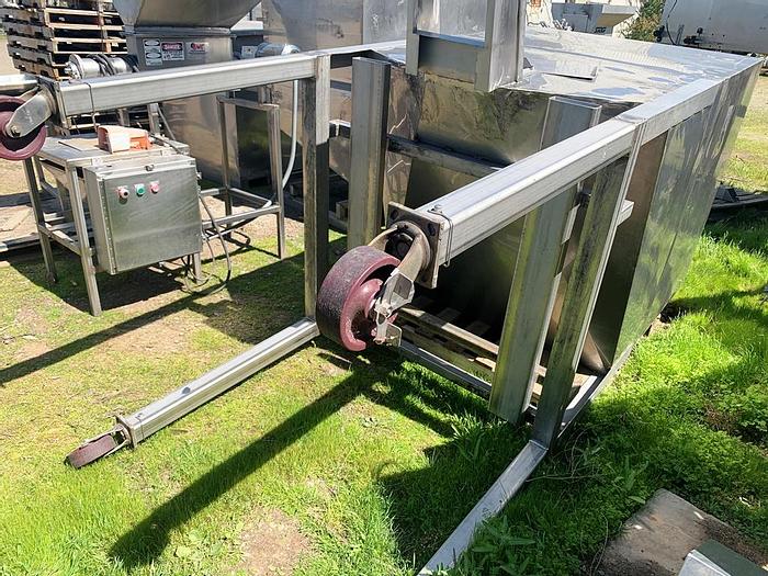 Used Bin, 65 CF, S/st, 48" x 48" x 62", Portable, Tote #S743932