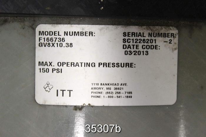 Used Fabri F166236 10" Air Operated Knife Gate Valve #35307