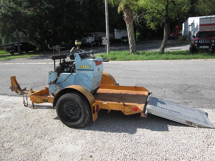 Used Target Pro 35 III Concrete Saw With Single Axle Trailer