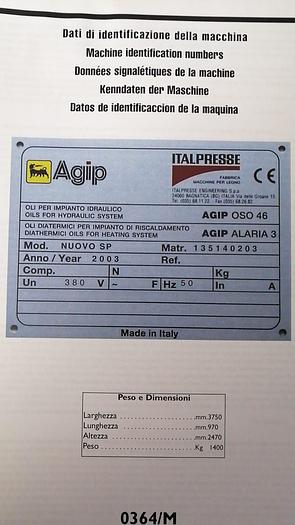 Revisionato 2003 ITALPRESSE NUOVO SP
