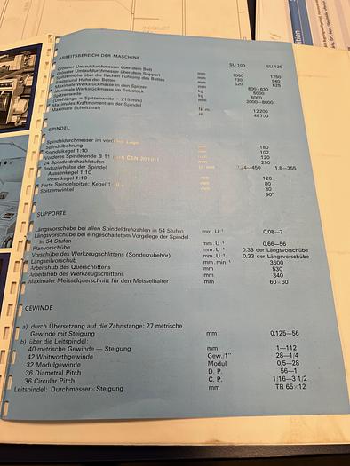 Used BRUGT DREJEBÆNK FABRIKAT TOS, MODEL SU 100 X 3000