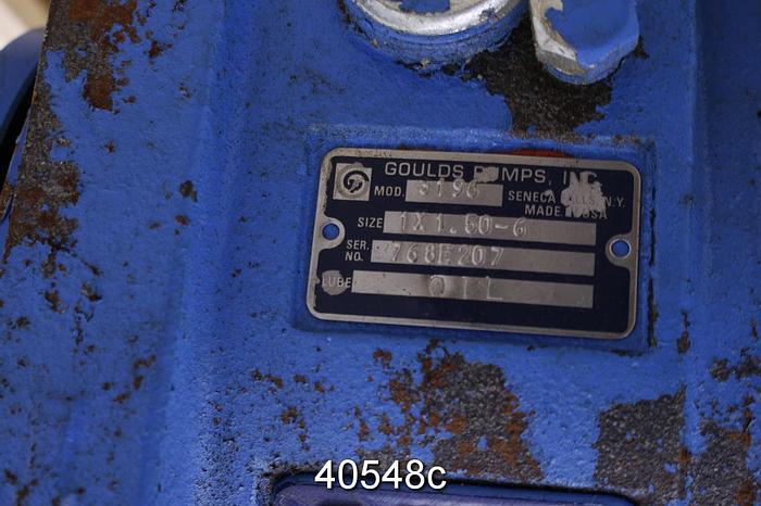 Unused Goulds 3196 Pump, 1x1.5x6 #40548