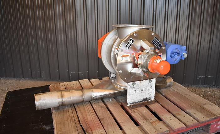 Used USED KICE ROTARY AIR LOCK VALVE, VBS 14X10, STAINLESS STEEL