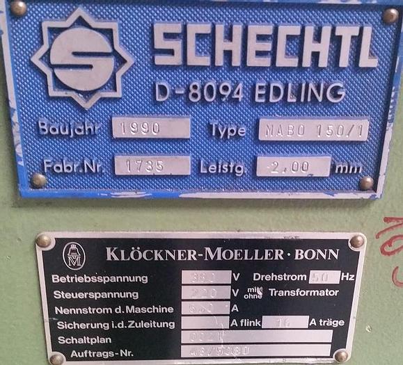 Gebraucht Motorische Schwenkbiegemaschine Schechtl Mabo 150