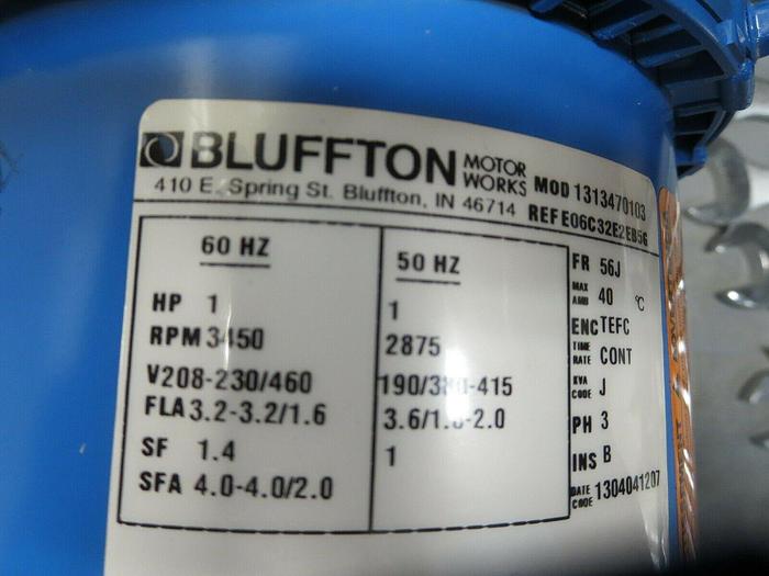 Used Bluffton Motor Works With Goulds Water Technology Motor With Pump