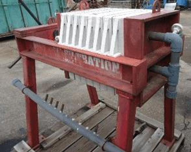 Used 1.5 CU. FT. SIMPSON FILTRATION FILTER PRESS 470 MM – C.G.R. – MANUAL CLOSURE