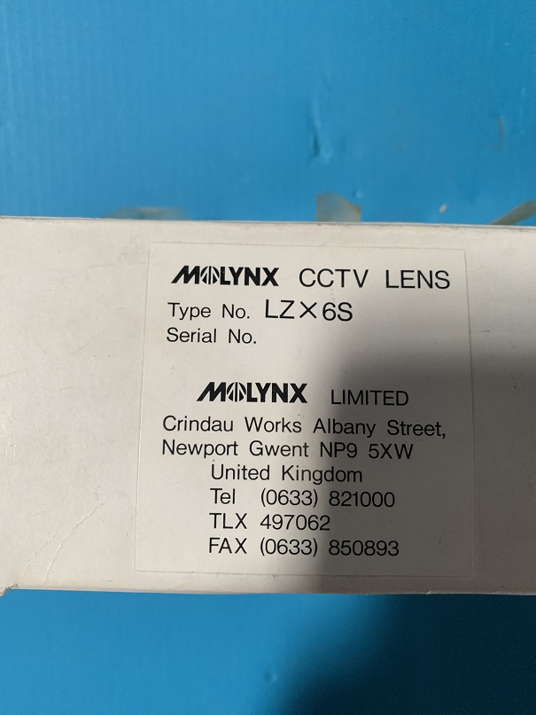 Used molynx lens cctv lz x 6s