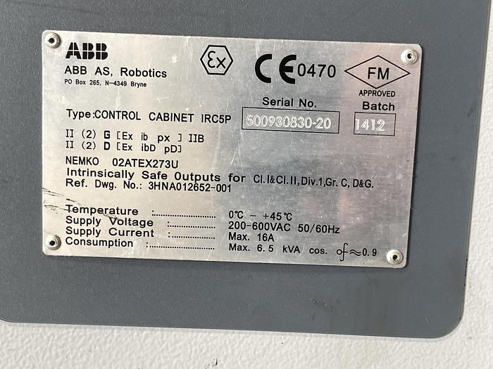 Used ABB IRB 5400 PAINT ROBOT WITH IRC5P CONTROLLER