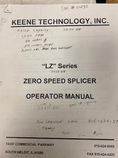 Used 50" ZERO SPEED SPLICER LZ SERIES