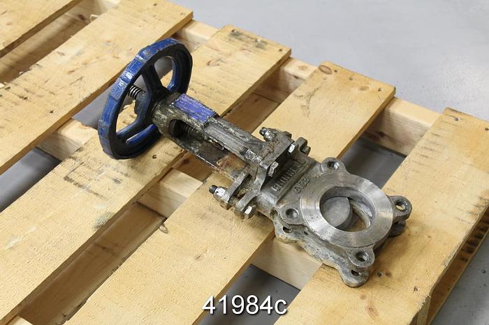 Used Grinnel Gm-316 3" Hand Operated Knife Gate Valve #41984
