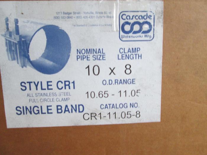 10-inch IPS x 8-inch Long Stainless Steel Repair Clamp