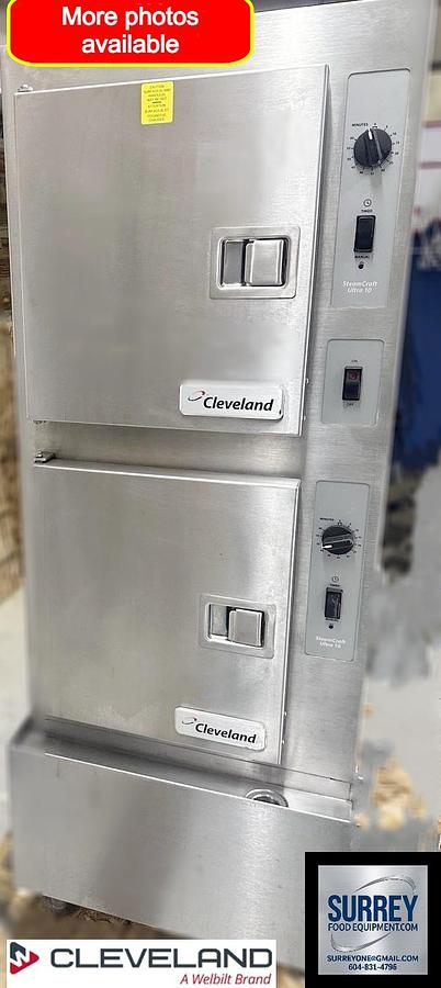 Used Cleveland 24CEA10 SteamCraft Ultra 10 Double Stack Steamer 208V 3PH Commercial - 2017 model
