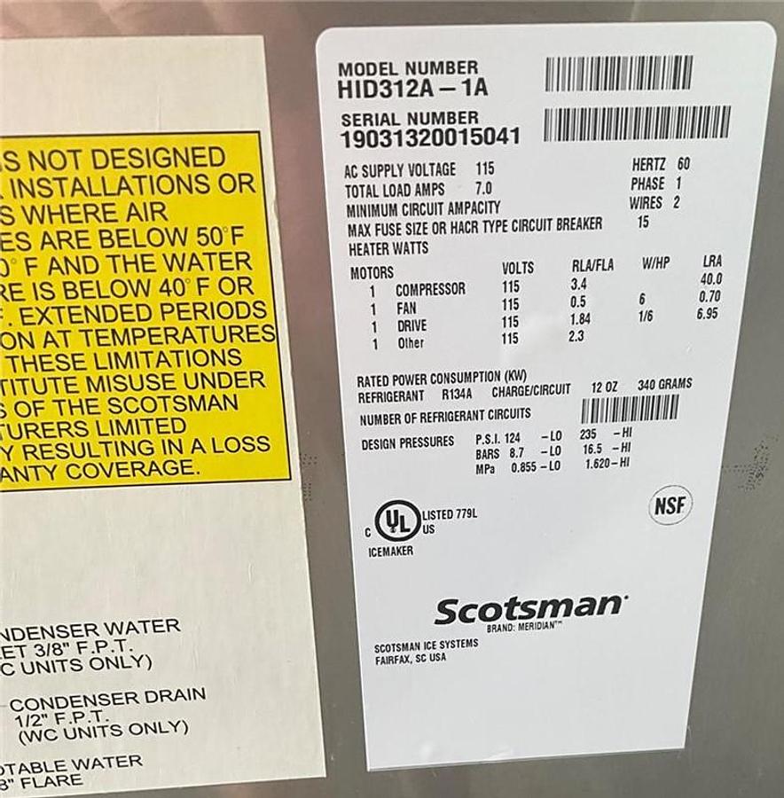 Used Scotsman nugget ice and water dispenser - 3 AVAILABLE