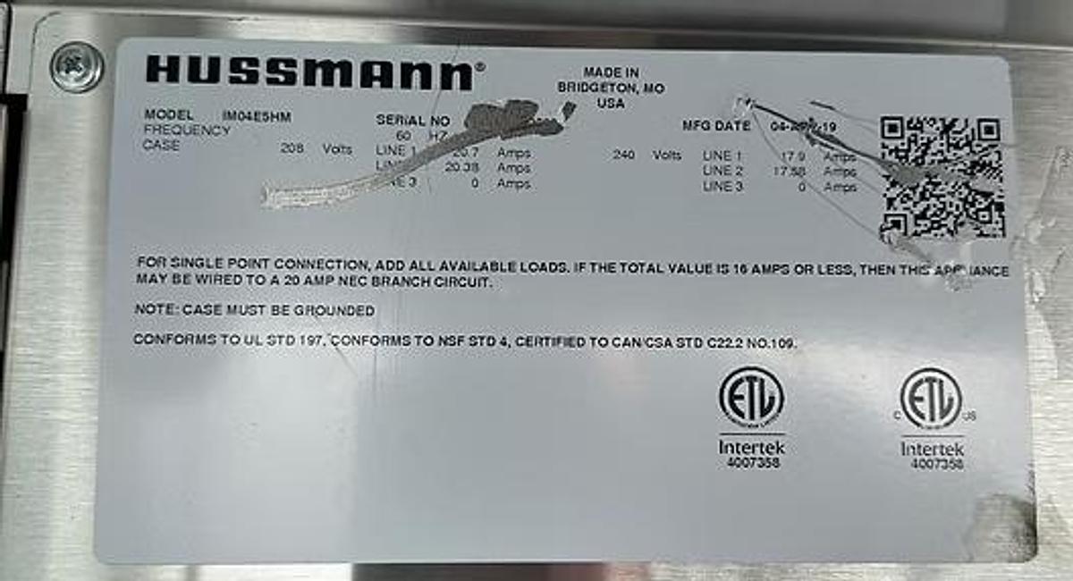 Used Hussmann 2 Sided Hot Food Grab and Go -NEVER USED - WARRANTY