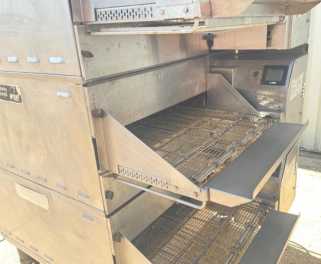Used Middleby Marshall gas triple stack conveyor oven PSG36