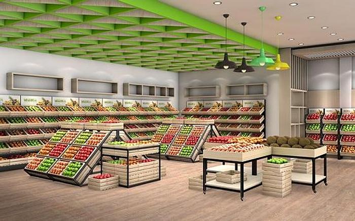 Supermarket convenience snack store display- wood look - SEE VIDEO