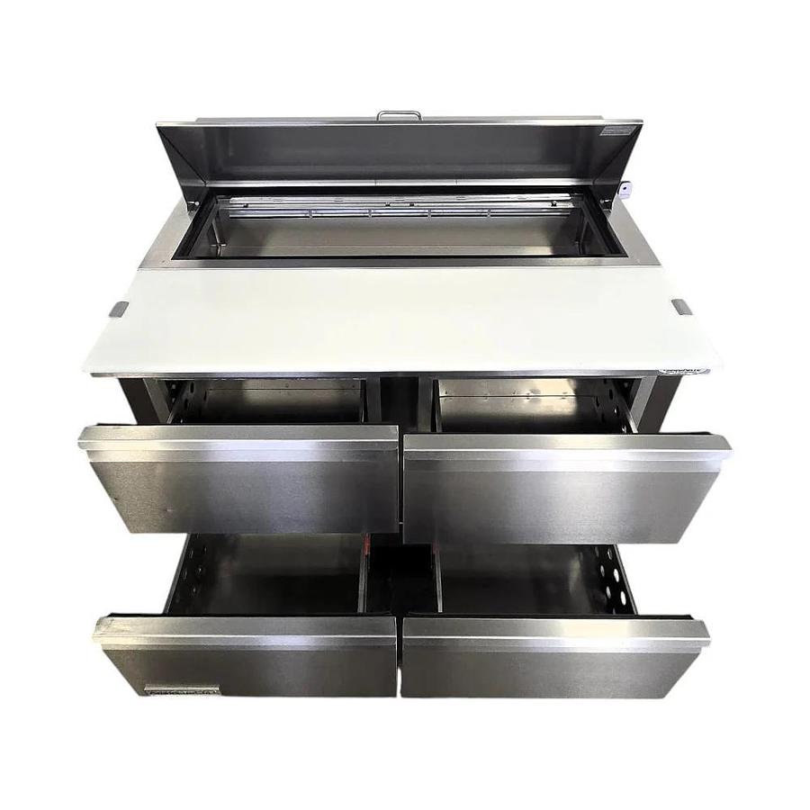 Used AmericanChef SR2-48-4D Mega Top Prep Table - WARRANTY