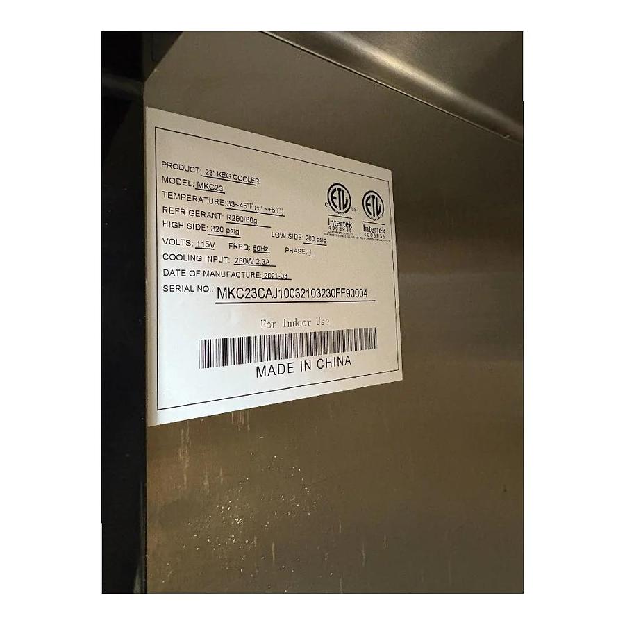 Used Atosa MKC23 Keg Cooler - 23 inch -WARRANTY