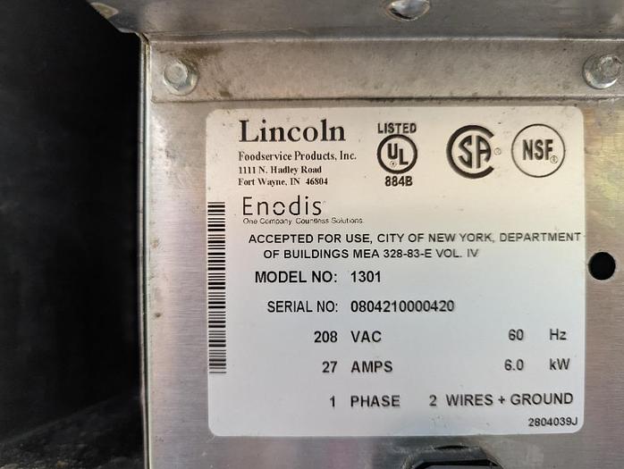 Refurbished LINCOLN 1301 50" COUNTERTOP IMPINGER CONVEYOR PIZZA OVEN