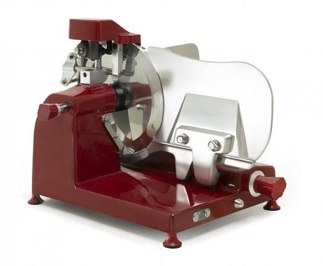 Omas S-Series 15″ Horizontal Gear-Driven Meat Slicer, Red | Trento – 110 V, 0.4 HP