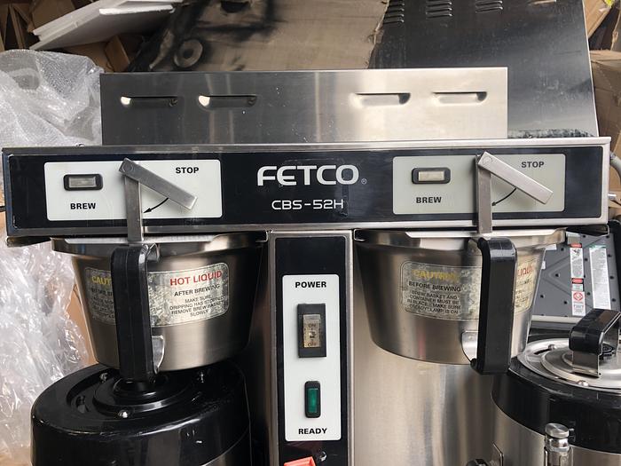 Used 1.5 GALLON BREWER FETCO CBS-52H w/ Thermal Dispensers