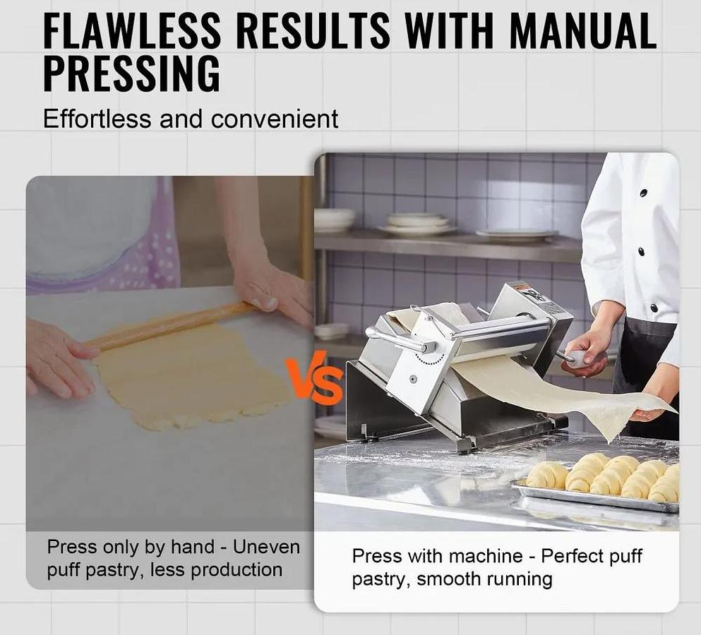 Used Manual Dough Sheeter Machine, Puff Pastry Sheeter and Fondant Roller