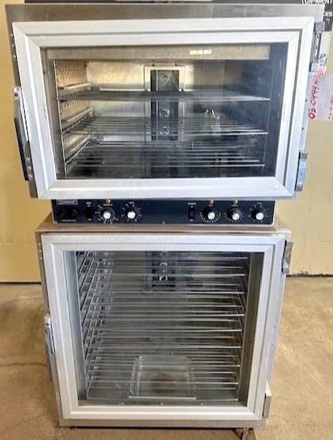 Used DUKE ELECTRIC 3PH 2 IN 1 TOP OVEN AND BOTTOM PROOFER BAKING OVEN STATION