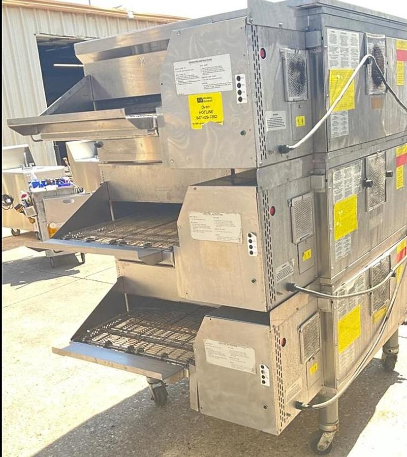 Used Middleby Marshall gas triple stack conveyor oven PSG36