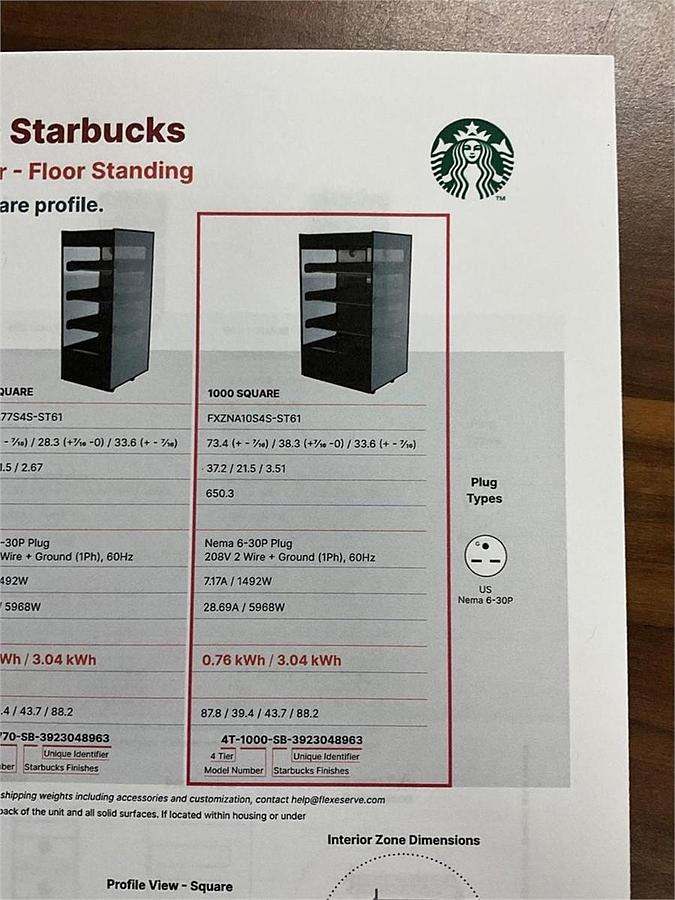 Used New Flexeserve Zone 4 heated display 1000 Square - 4 Available - BRAND NEW 