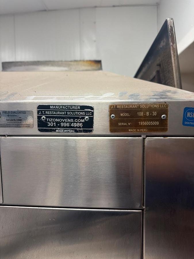 Used Tizon Ovens 108-B-30 Wood-Fired Rotisserie Oven