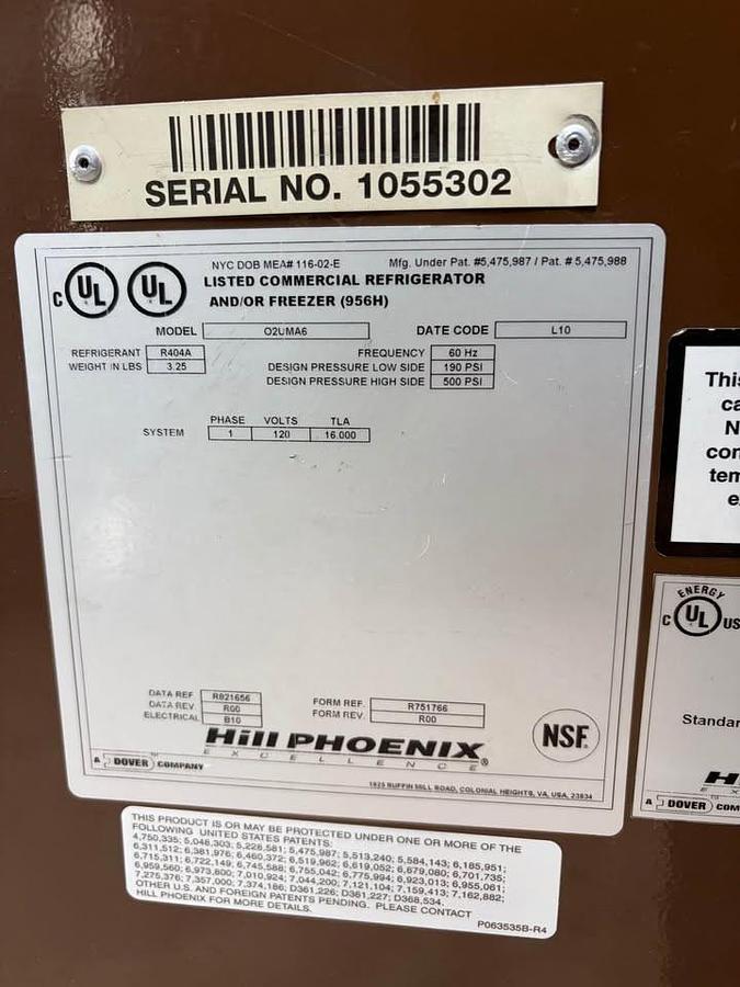 Used Hillphoenix Open Air Refrigerated Display Case