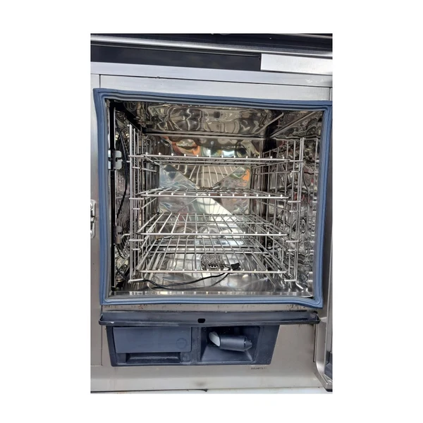 Used Rational LMZ100AE.DAB / UltraVent Plus XS iCombi Pro 4 Pan Half Size Electric Combi Oven with Hood