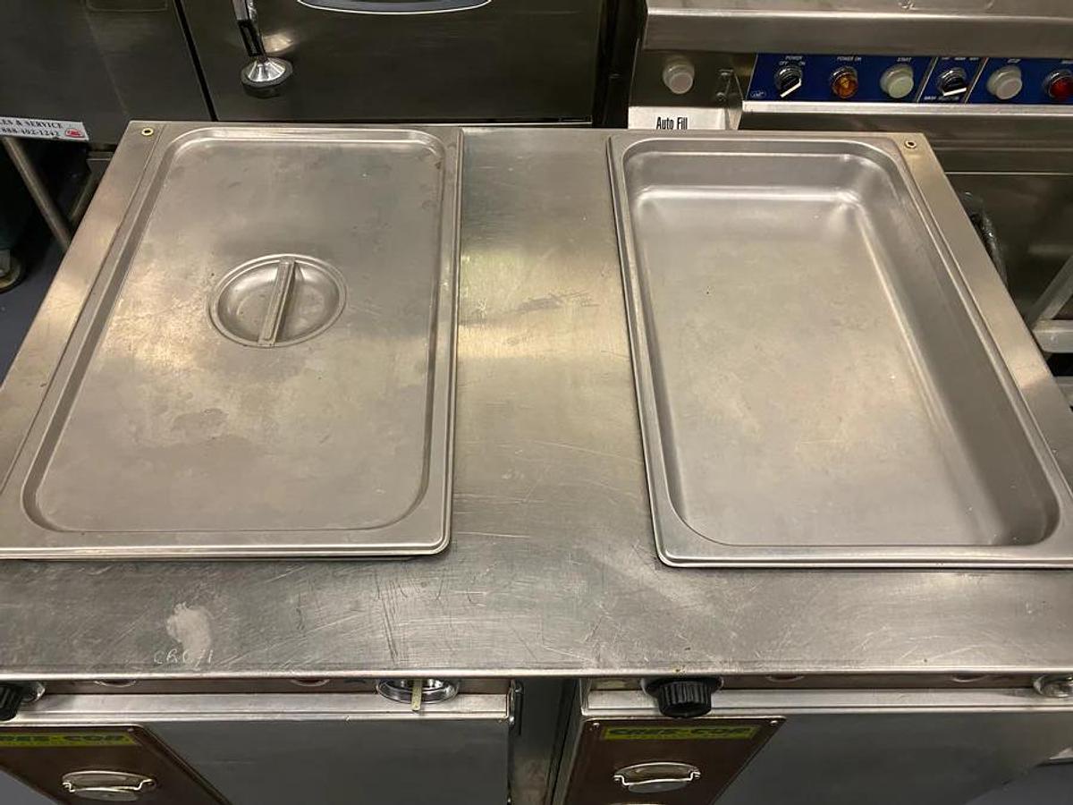 Used Cres-Cor 2 Tray Warming Table and Holding Cabinet