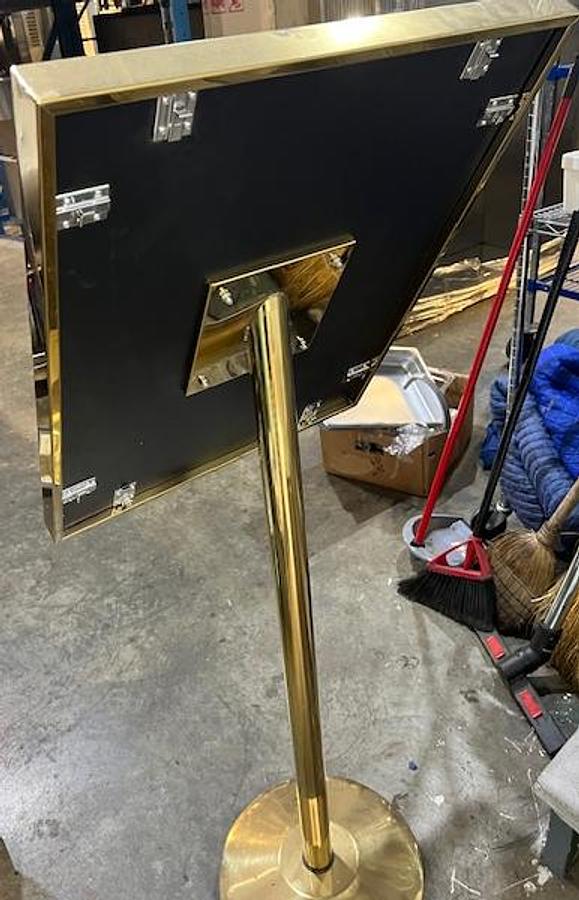 Refurbished Brass frames display sign - like new