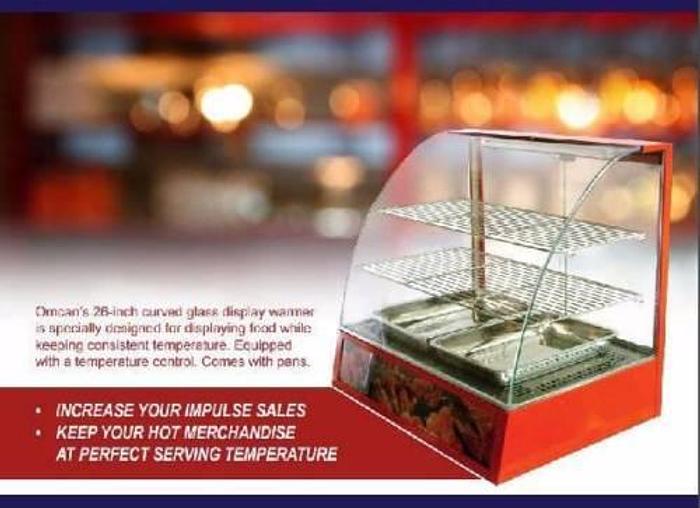 Hot food diplay case -Euro Curved glass style